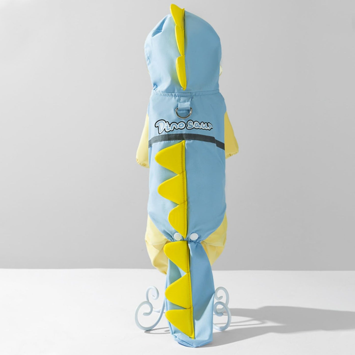 Dog Reflective Dinosaur Hoodie Raincoat & Leash