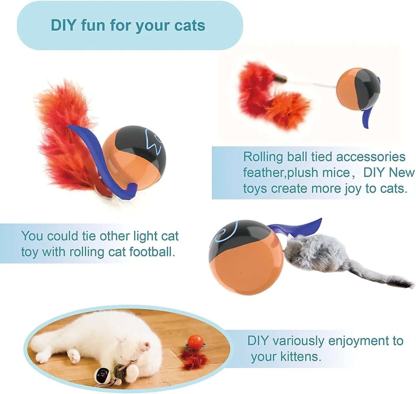 Cat Automatic Rolling Ball Toy - HolyPetz™