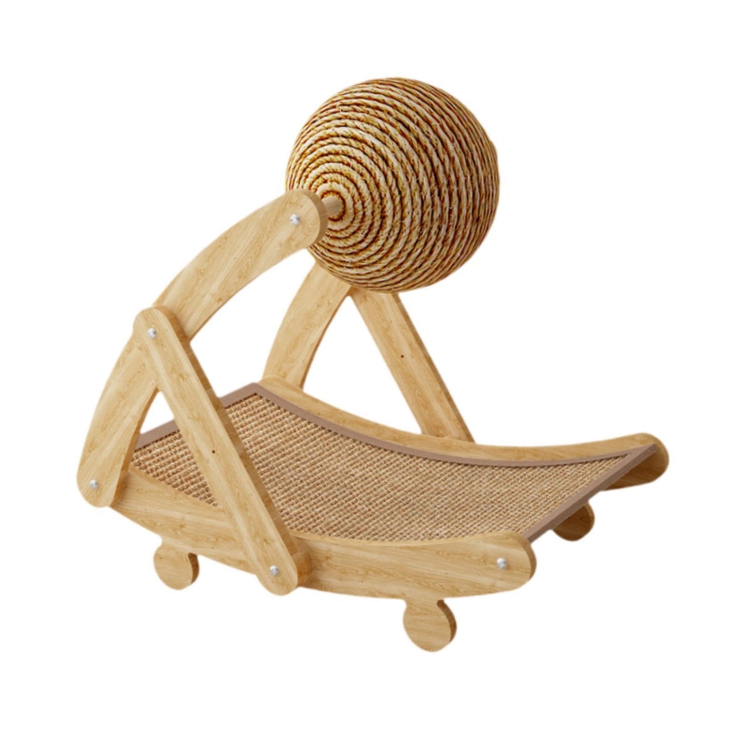 Cat Convertible Sisal Scratching Bed With Ball