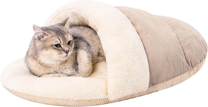 Pet Plush Slipper Cave Bed