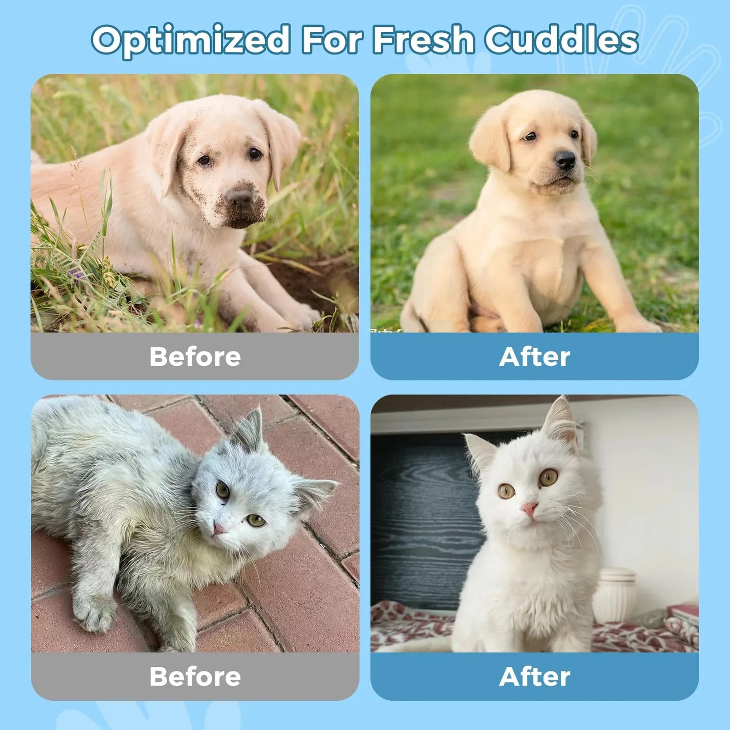 Pet Extra Thick Grooming Gloves Wipes - HolyPetz™