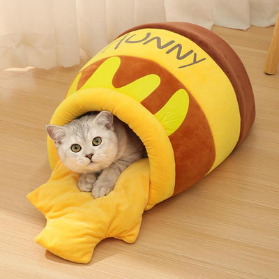 Cute Honey Pot Cat Bed
