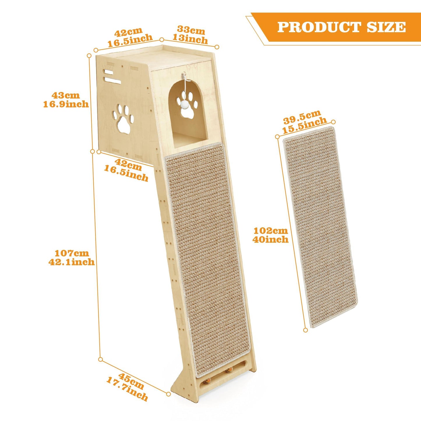 Cat Versatile Tree Tower With Scratching Mat - HolyPetz™