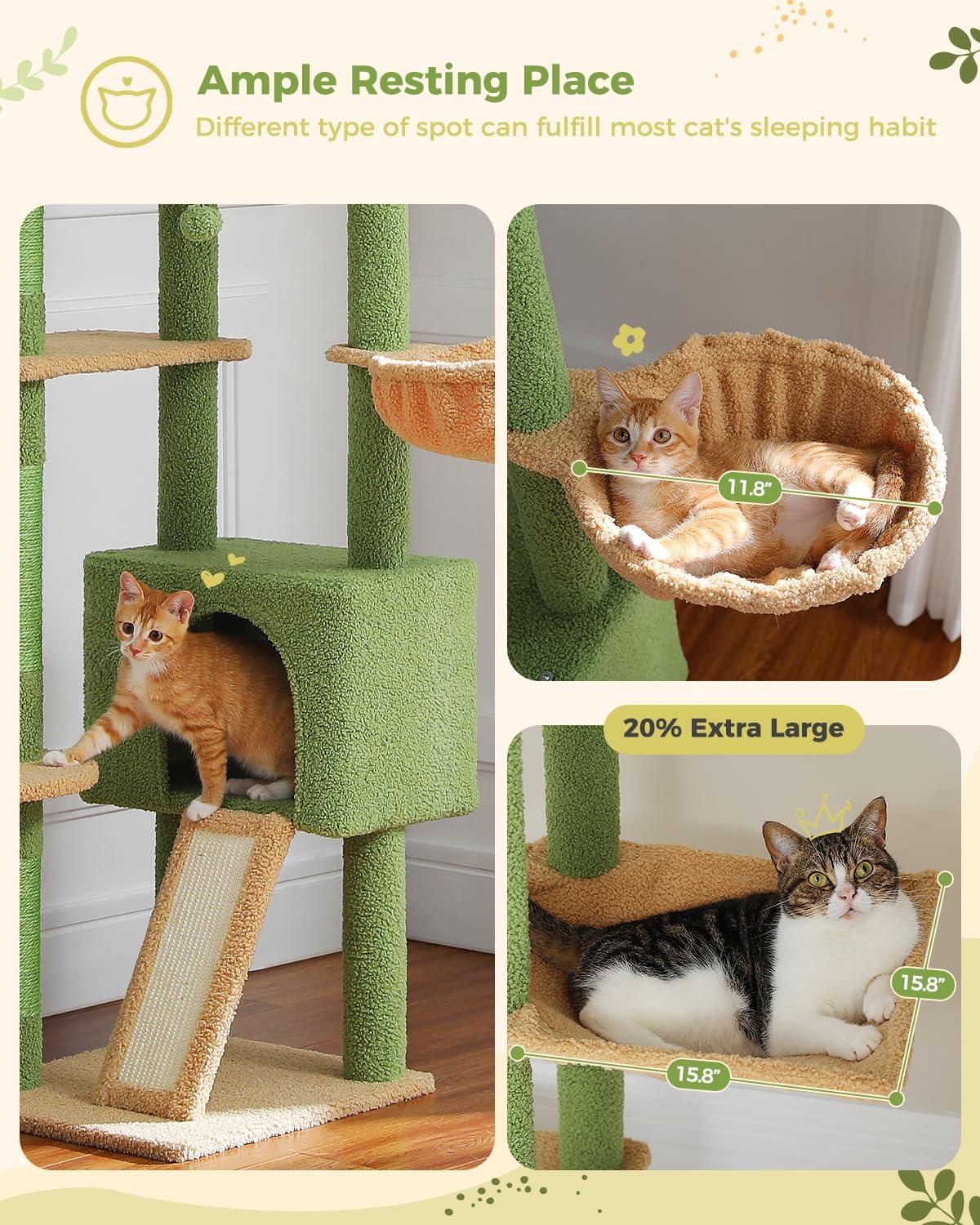 Floor to Ceiling Adjustable Cat Tree Tower - HolyPetz™