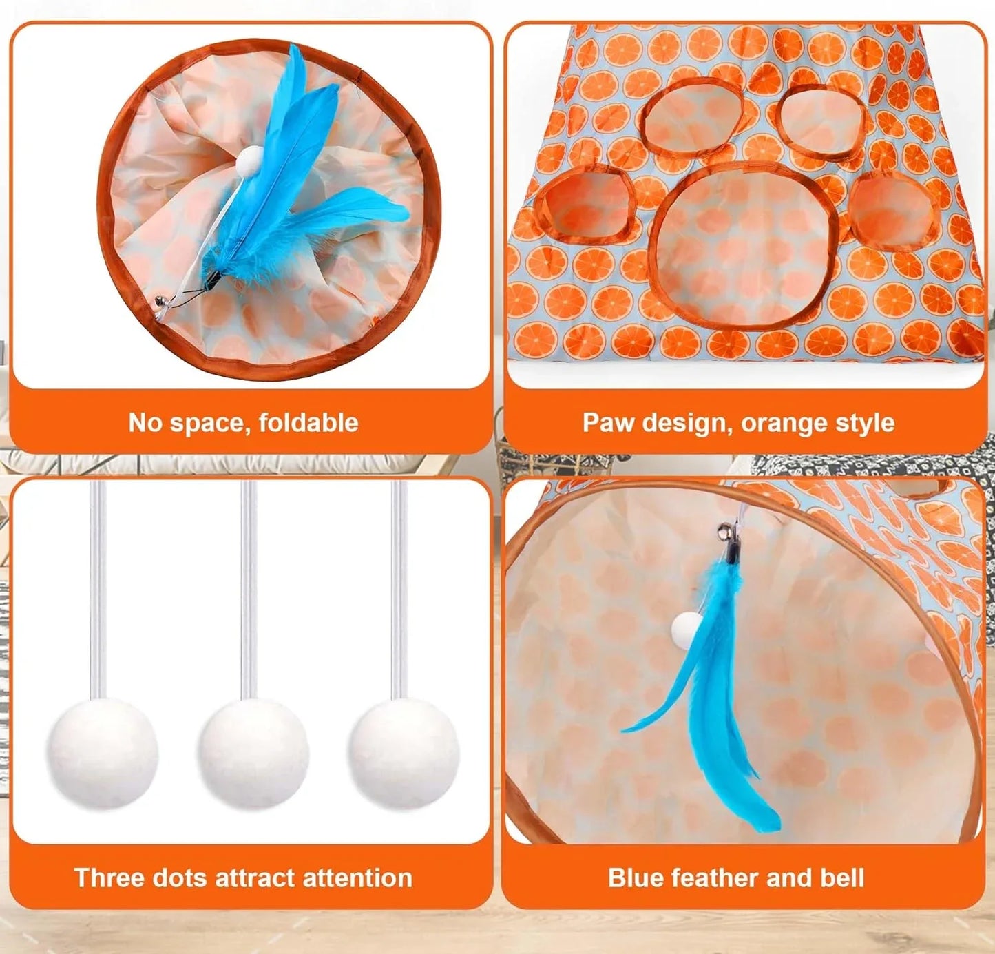 Cat Crinkle Tunnel Bag Toy - HolyPetz™