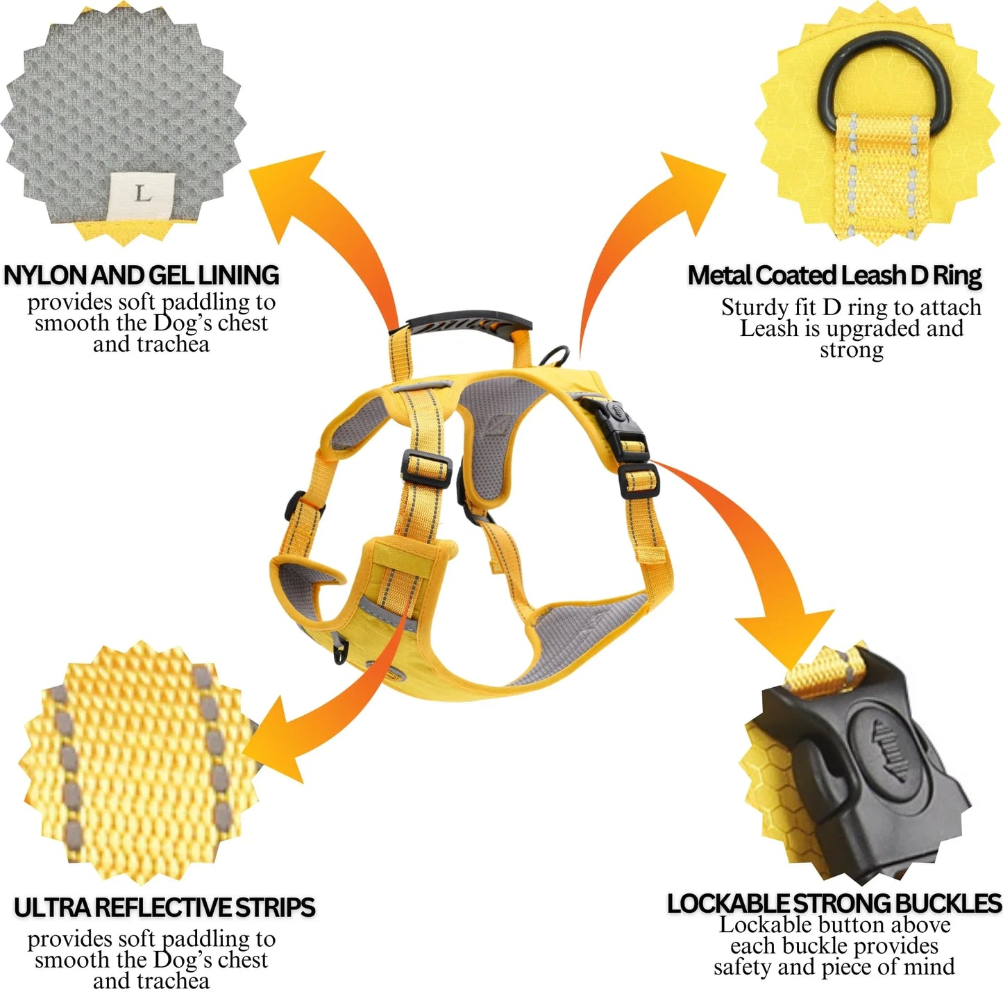 3 in 1 Heavy Duty Reflective Dog Harness - HolyPetz™