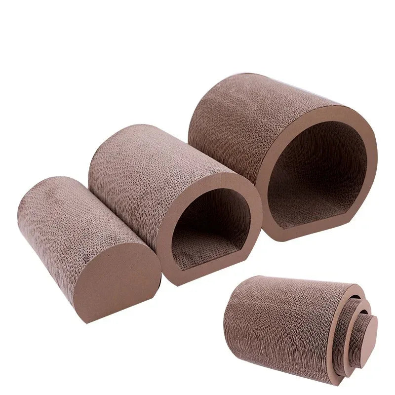 3-in-1 Cat Reversible Cardboard Scratcher Tube - HolyPetz™