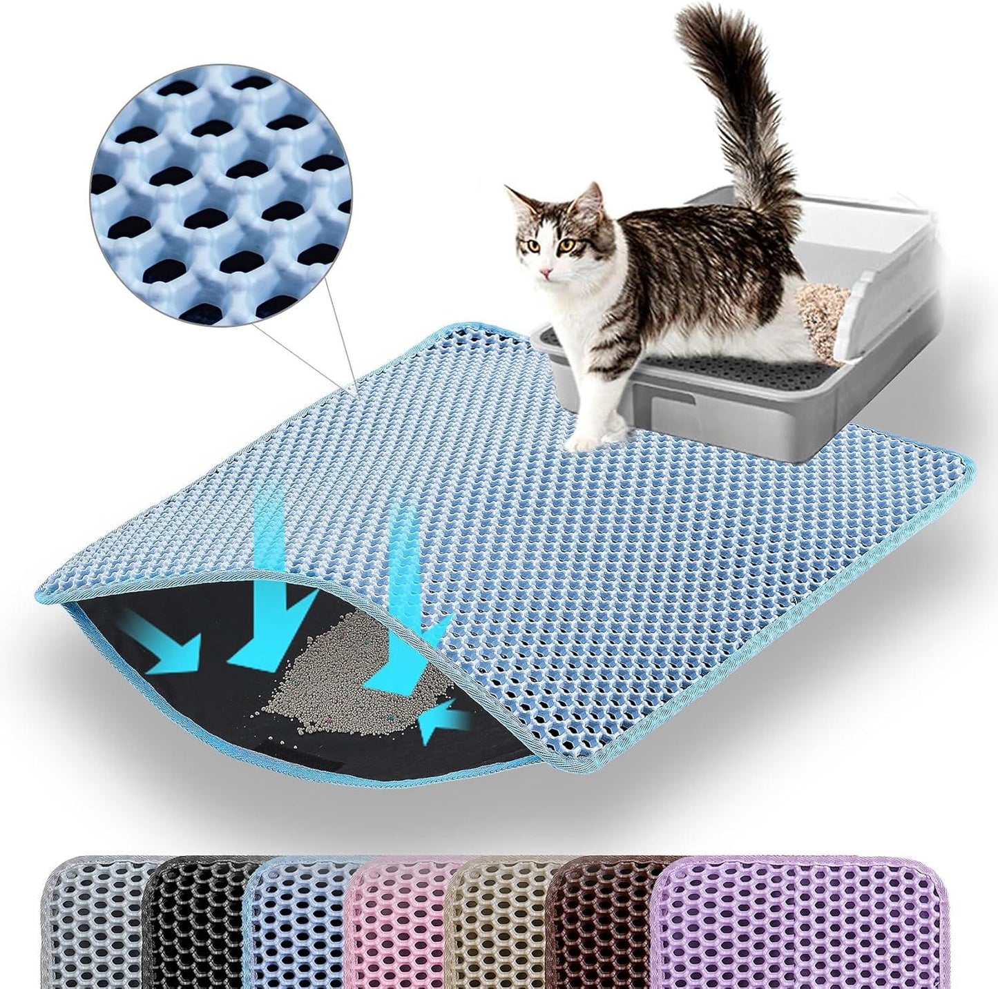 Cat Double Layer Trapping Litter Mat - HolyPetz™