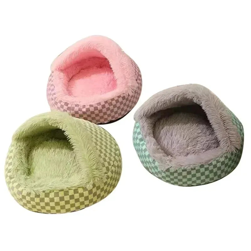 Pet Cozy Nook Plush Bed Cave - HolyPetz™
