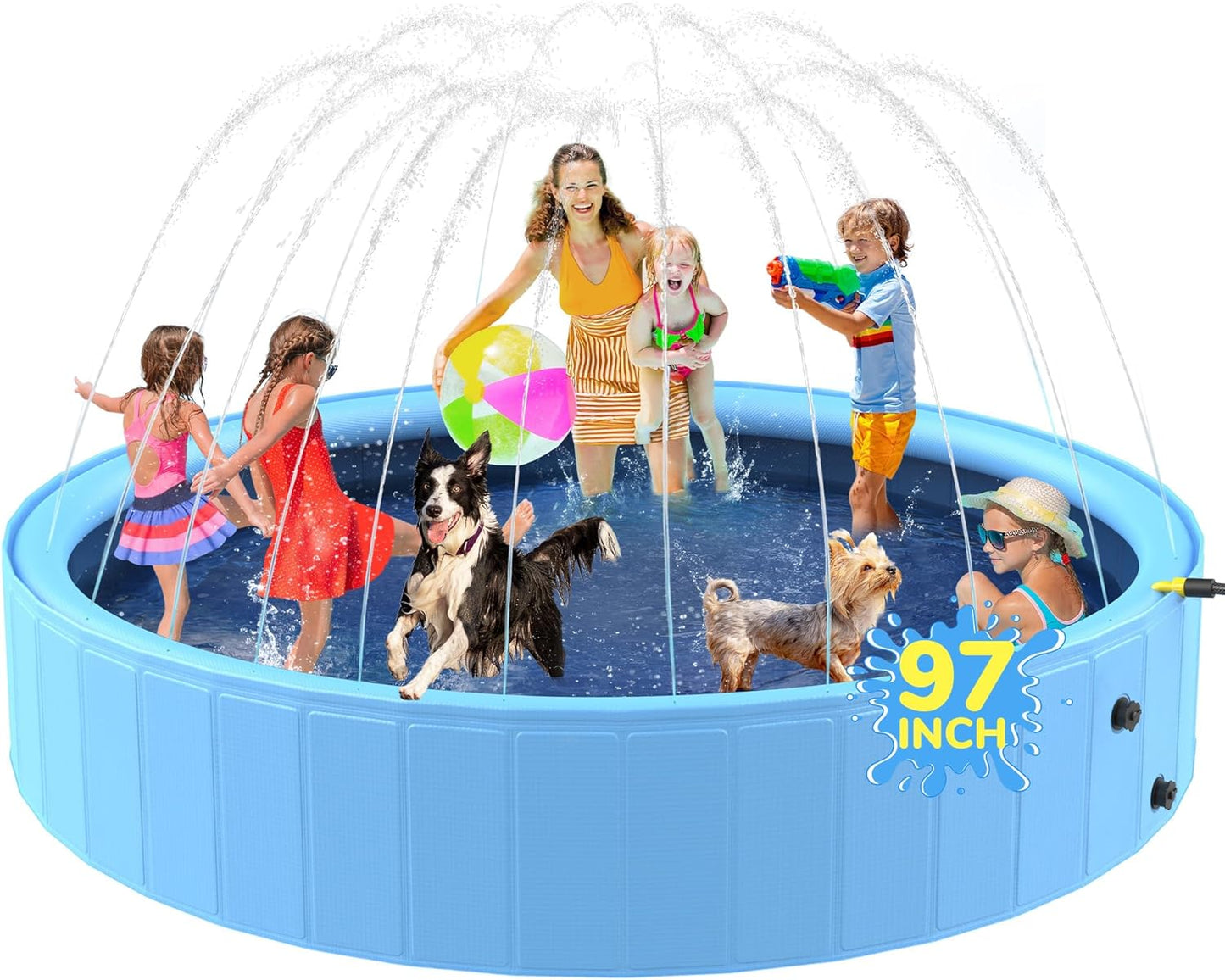 Dog Heavy Duty Foldable Sprinkler Pool