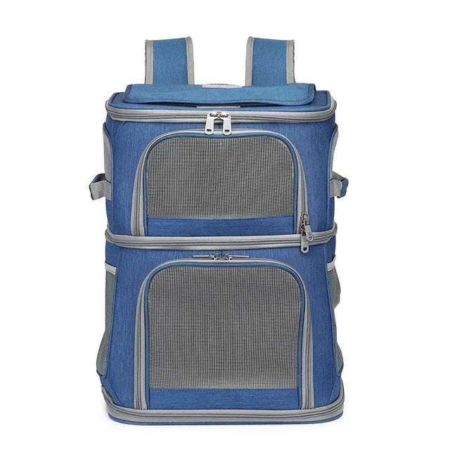 Pet Double-Compartment Backpack Carrier - HolyPetz™