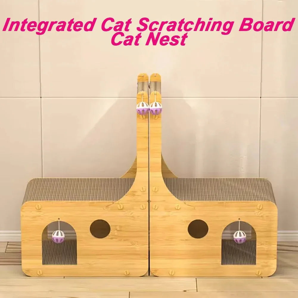 Cat L-Shaped Scratching Board House - HolyPetz™