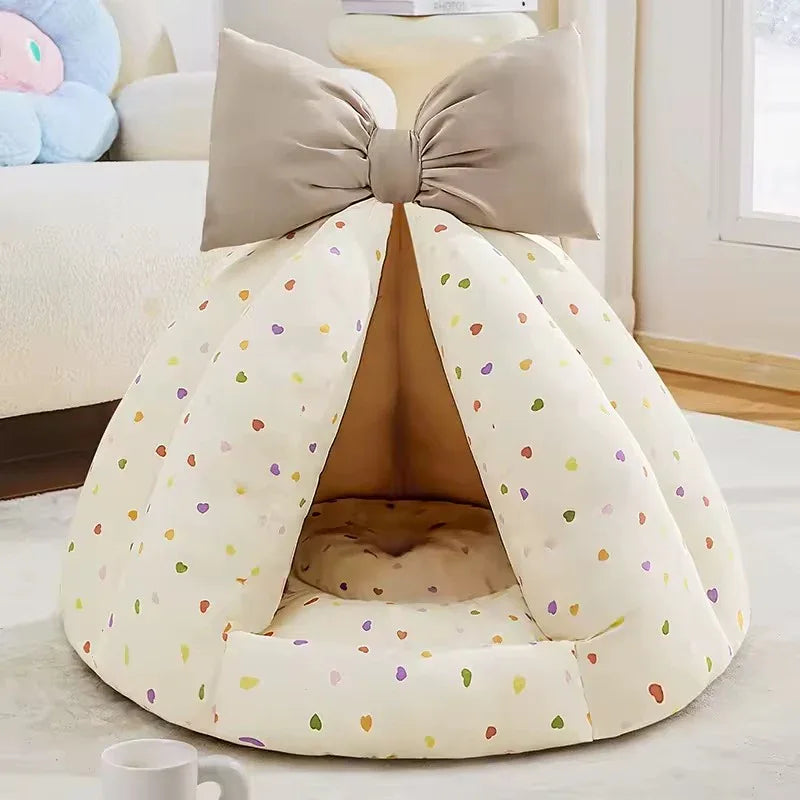Pet Plush Teepee Tent Cat & Dog Bed - HolyPetz™