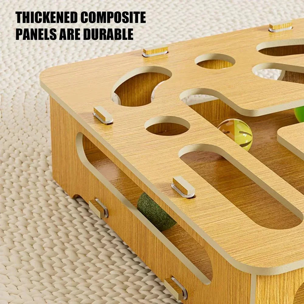 Cat Wooden Puzzle Corrugated Toy - HolyPetz™