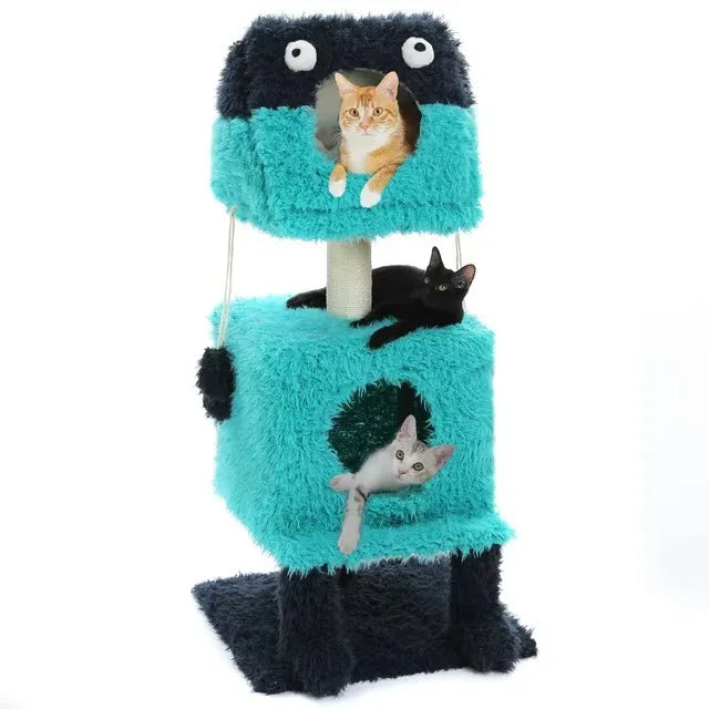 Cat 2 in 1 Monster-Themed Tree - HolyPetz™