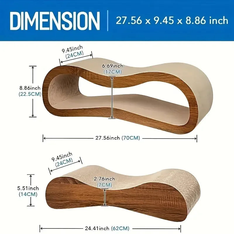 2 in 1 Cat Cardboard Scratcher Lounge Furniture - HolyPetz™