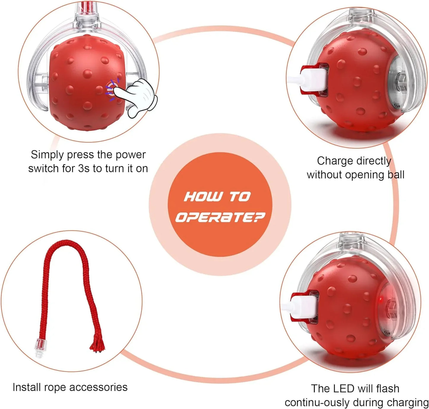 Cat Motion Activated Ball Toy - HolyPetz™