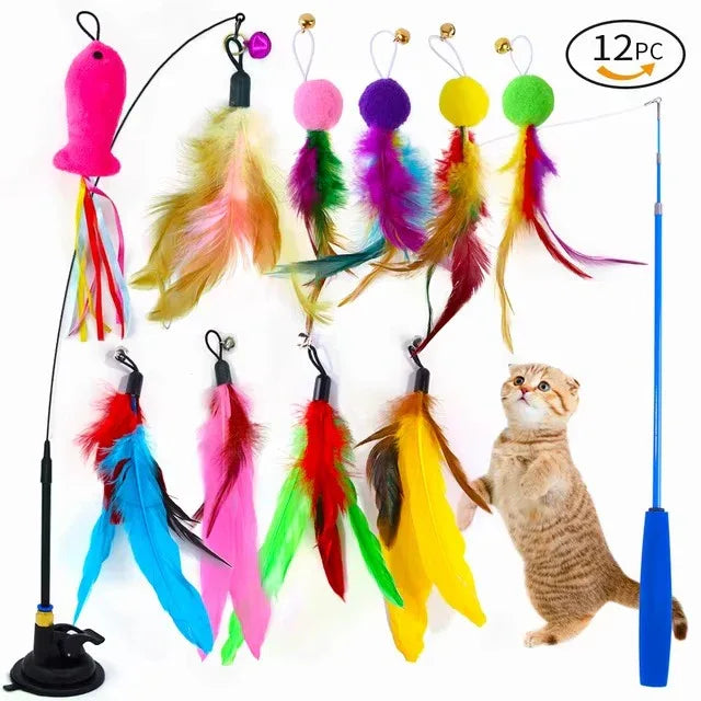 Cat Feather Bird Suction Cup Interactive Toy - HolyPetz™