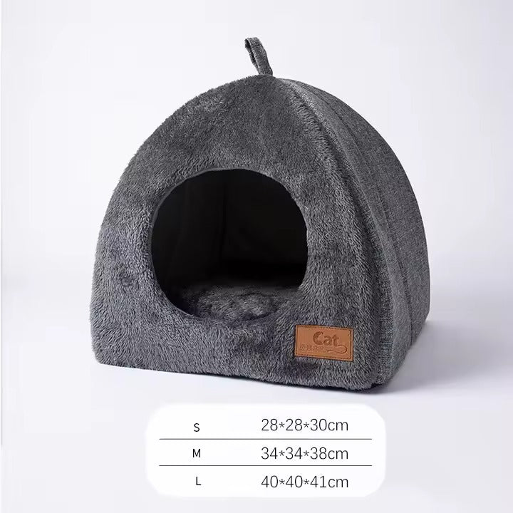 Pet Foldable Cozy Cave Bed