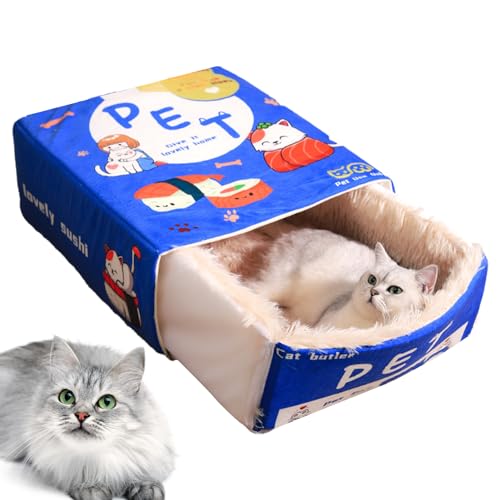 Cat Snack Box Shaped Plush Bed