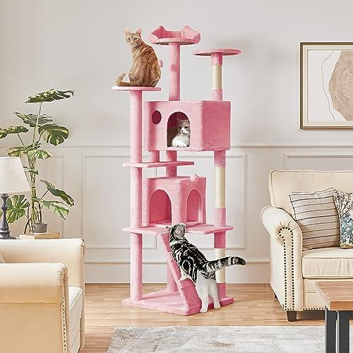 Multi-Level Cat Tower Scratching Post With Dangling Balls - HolyPetz™