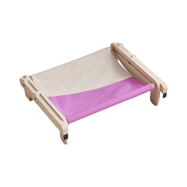 Cat Cotton Canvas Wooden Hammock Perch