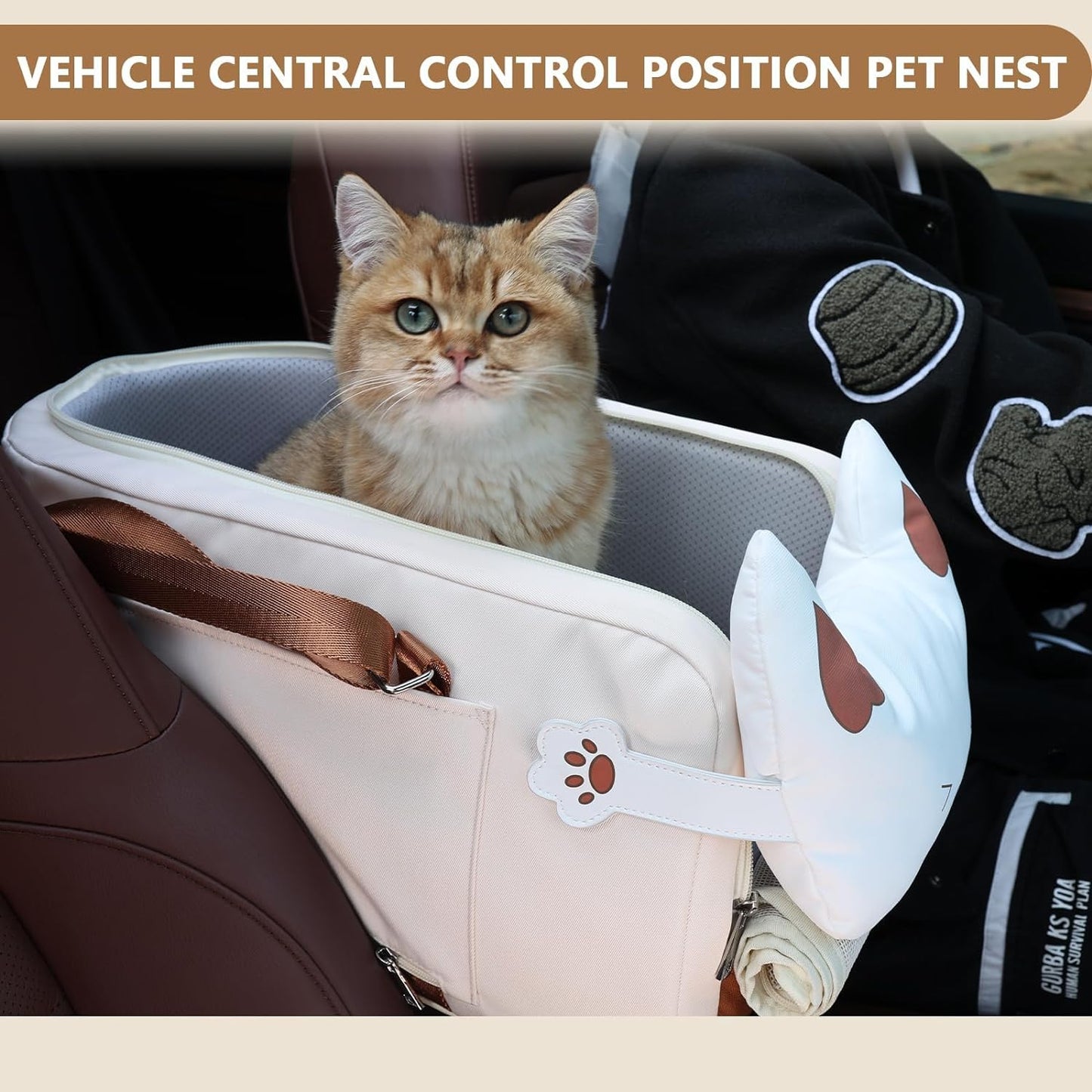 Cat & Dog Booster Car Seat Console