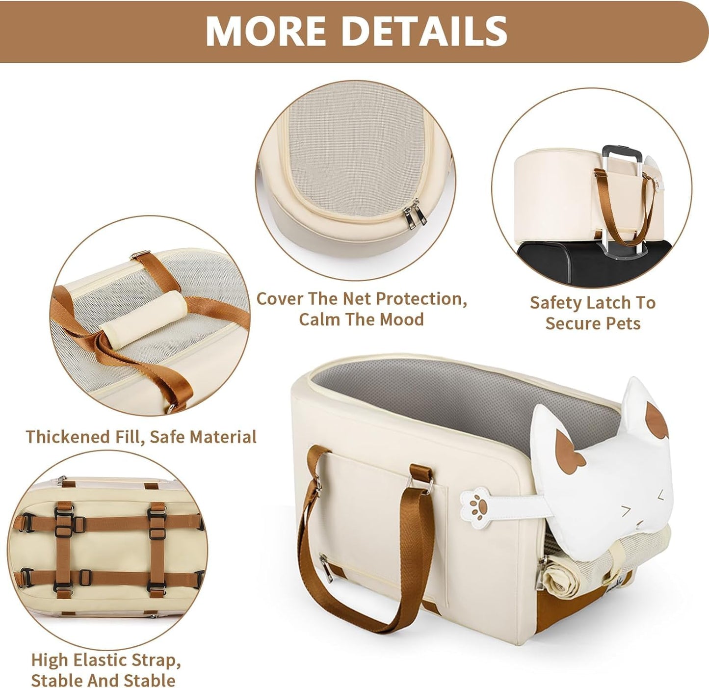 Cat & Dog Booster Car Seat Console