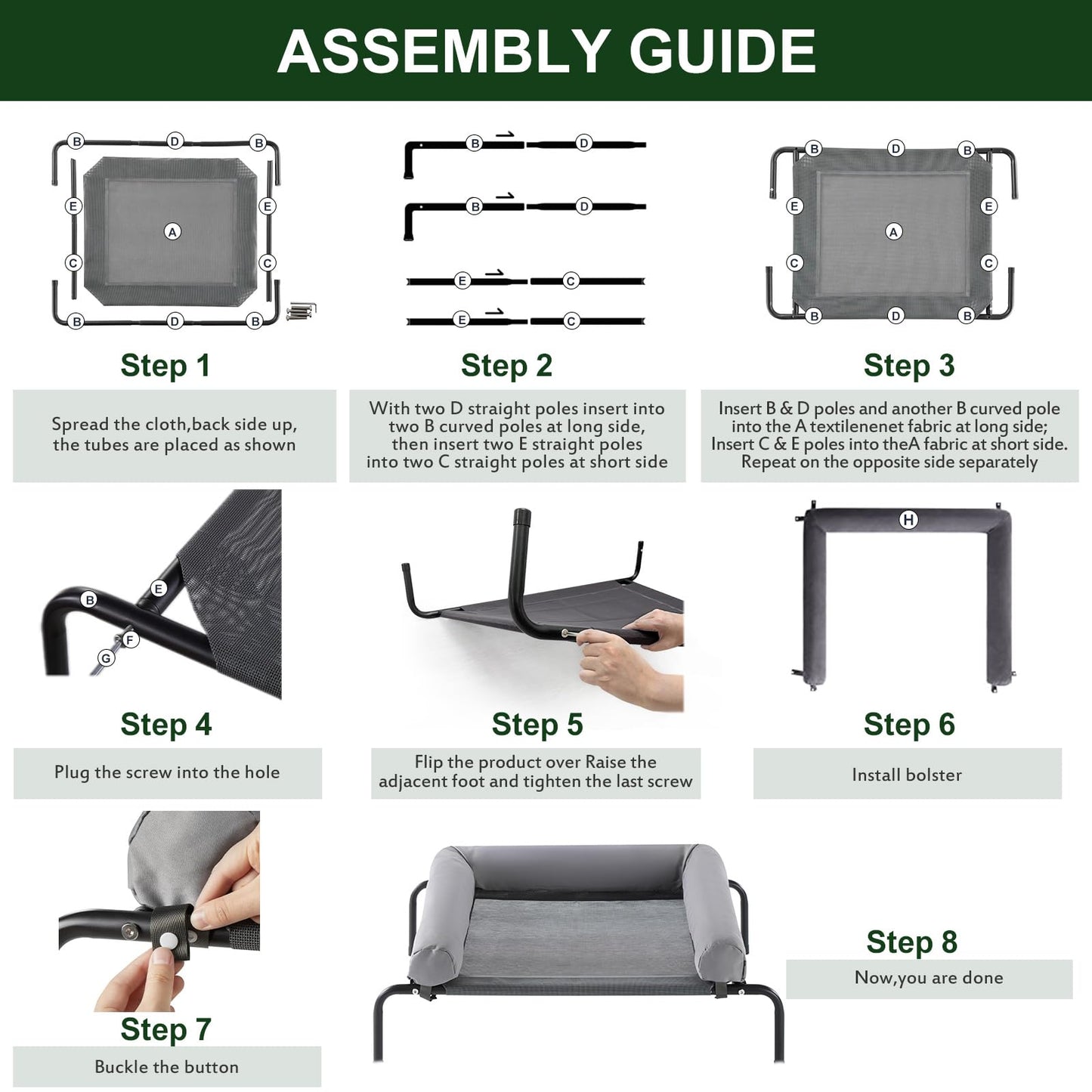 Dog Elevated Cooling Bed Breathable