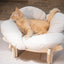 Cat Elevated Wooden Plush Cushion Bed