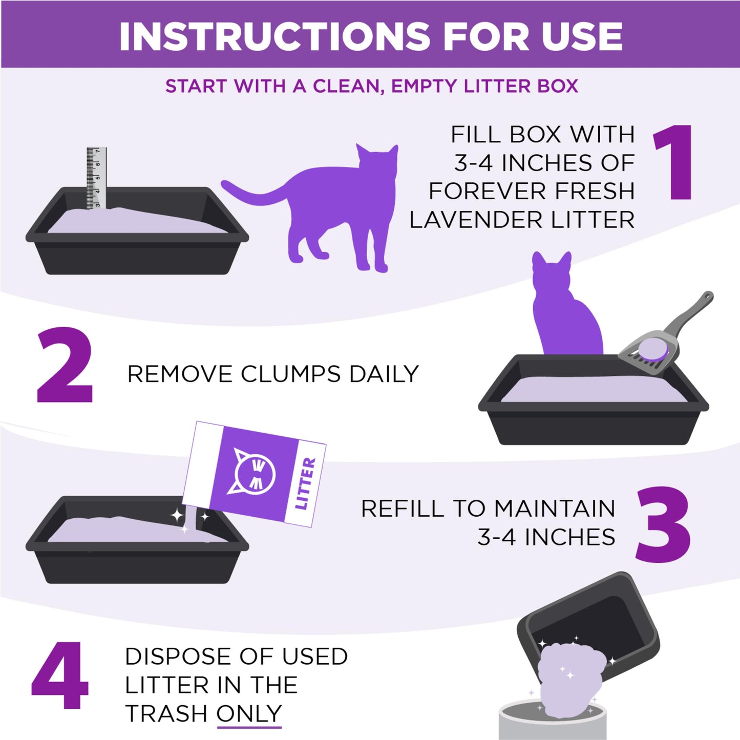 Arm & Hammer Forever Fresh Clumping Cat Litter Lavender 18lbs