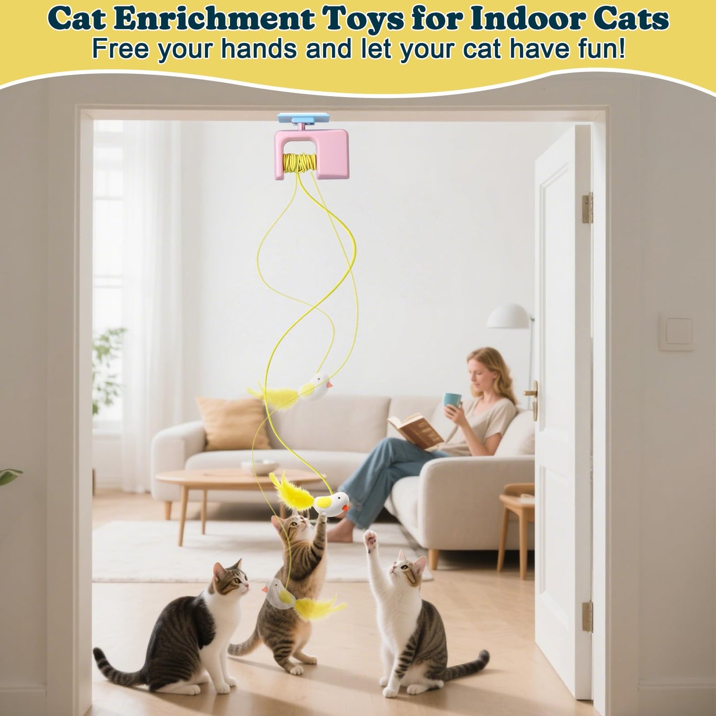 Cat Hanging Retractable Interactive Toy
