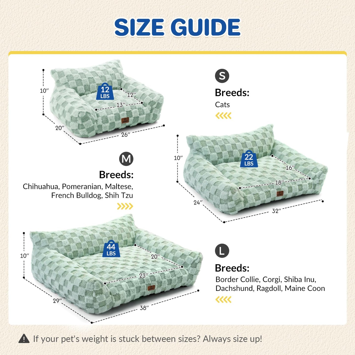 Pet Plush Couch Sofa Bed