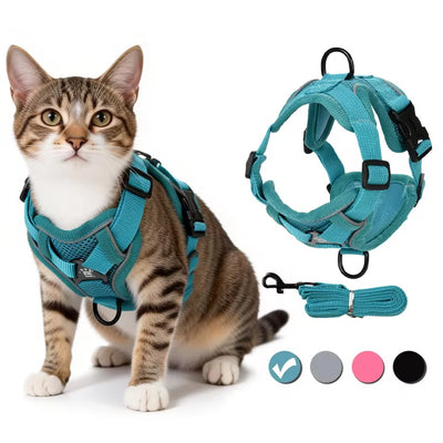 Cat Heavy Duty Harness & Leash Set