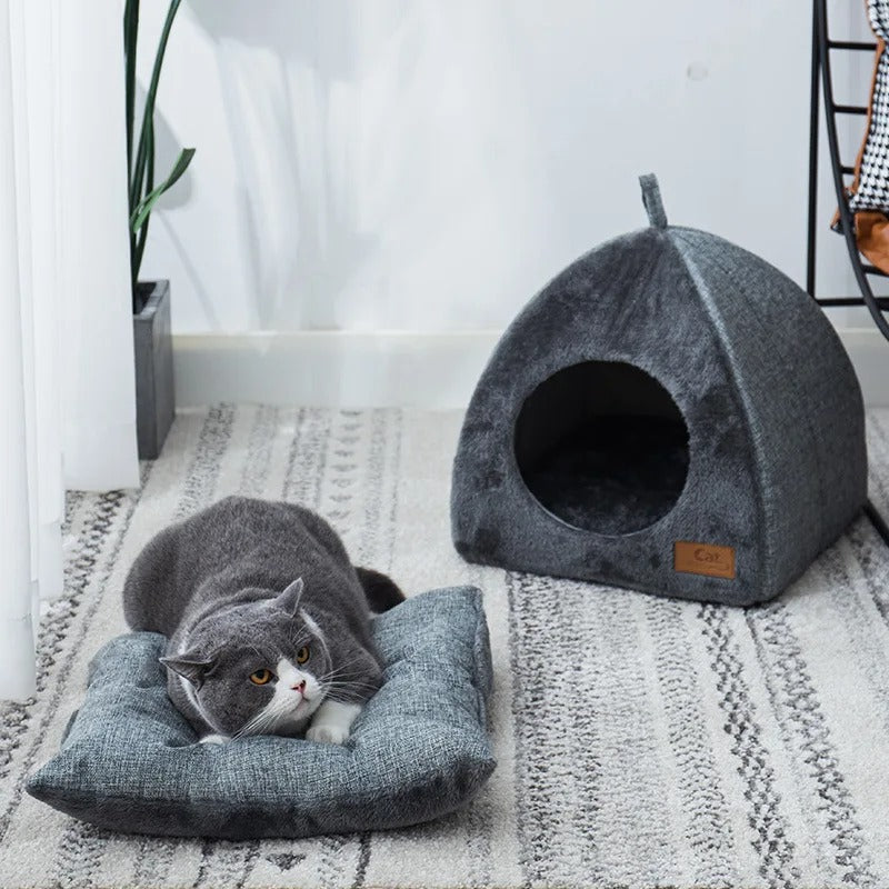 Pet Foldable Cozy Cave Bed