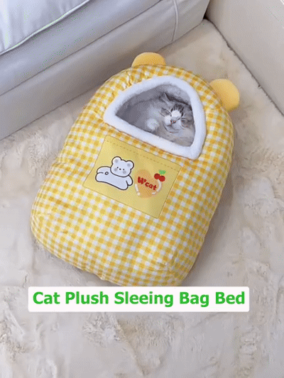 Cat Enclosed Sleeping Bag Cave Bed