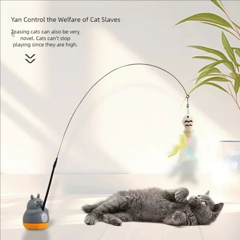 Cat Feather Teaser Interactive Toy