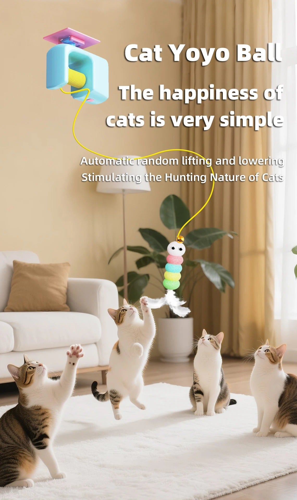 Cat Hanging Retractable Interactive Toy