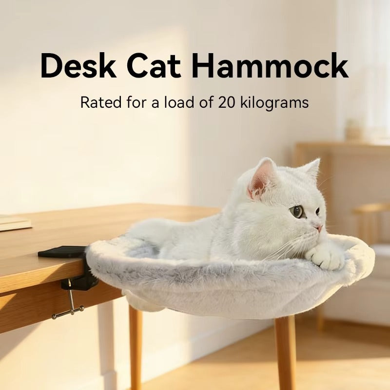 Cat Plush Foldable Hammock Bed Desk Perch