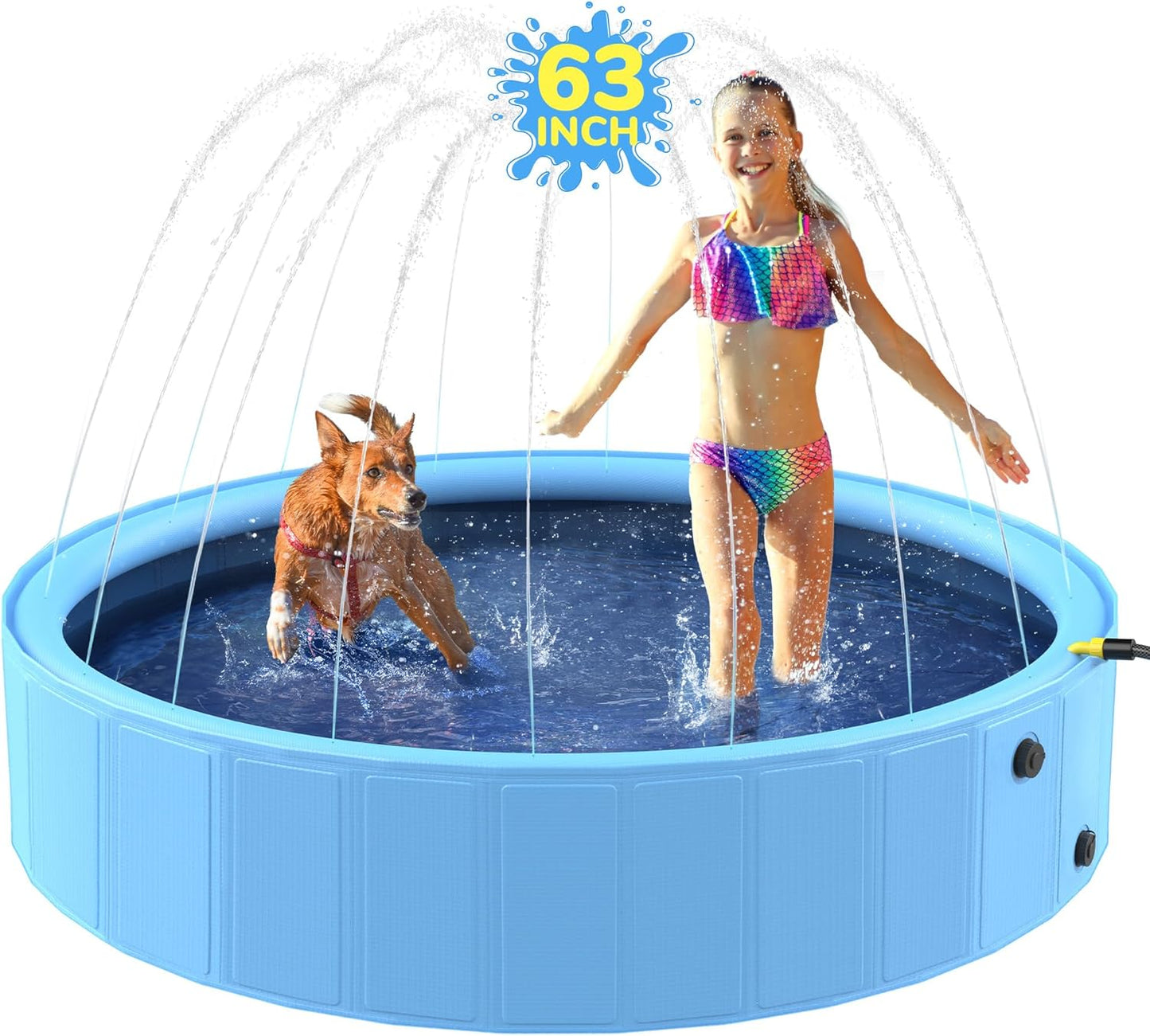 Dog Heavy Duty Foldable Sprinkler Pool