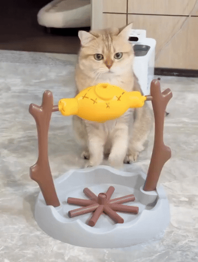 Cat Grilled Chicken Treat-Dispensing Toy