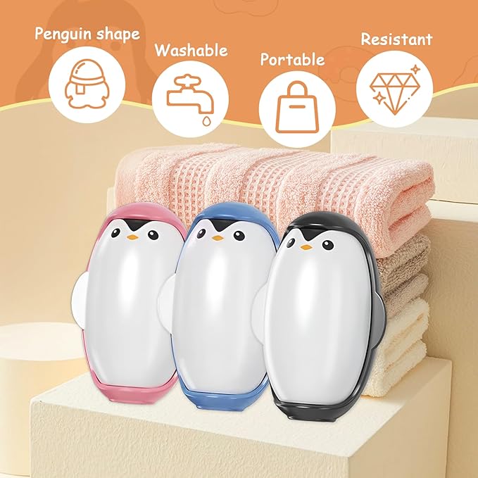 Penguin Shaped Reusable Washable Lint Roller