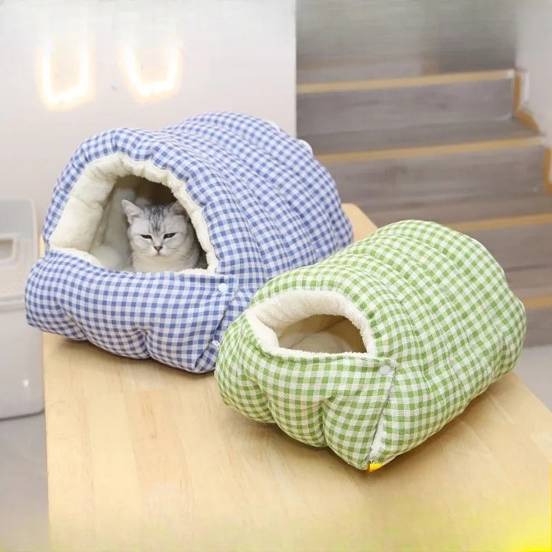 Pet Enclosed Cozy Cave Bed