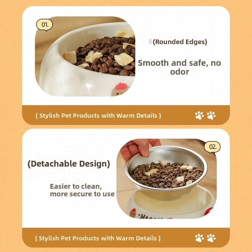 Pet Happy Elevated Stand With Stainless Steel Bowl