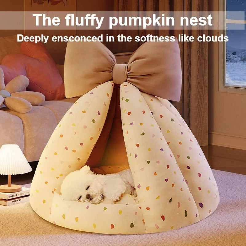 Pet Plush Teepee Tent Cat & Dog Bed