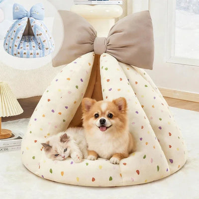 Pet Plush Teepee Tent Cat & Dog Bed - HolyPetz™