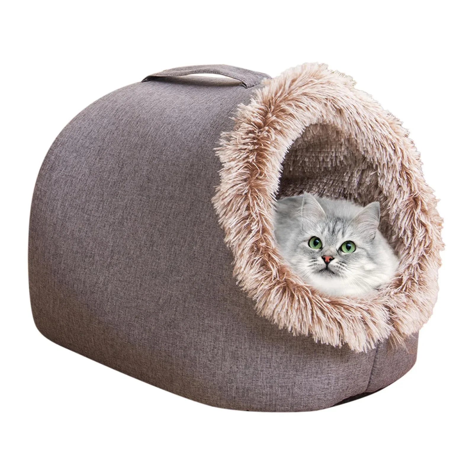 Pet Plush Winter Cave Bed - HolyPetz™