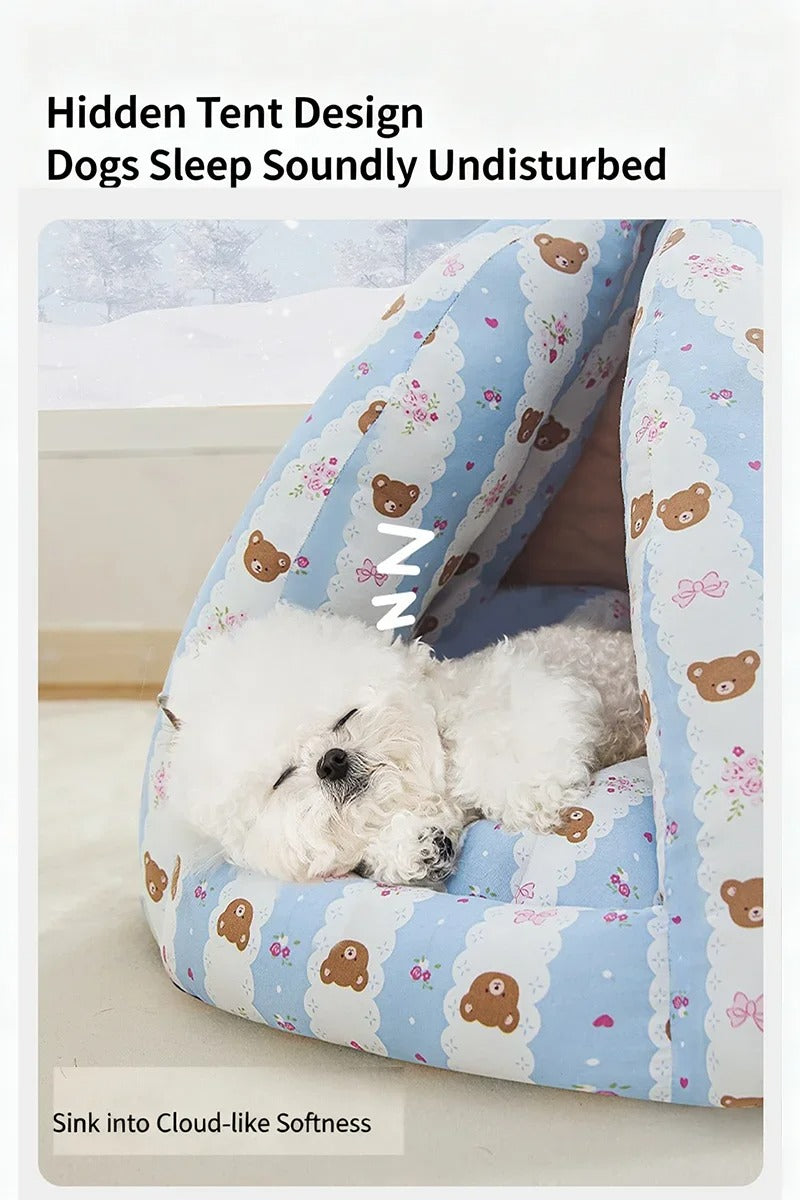 Pet Plush Teepee Tent Cat & Dog Bed