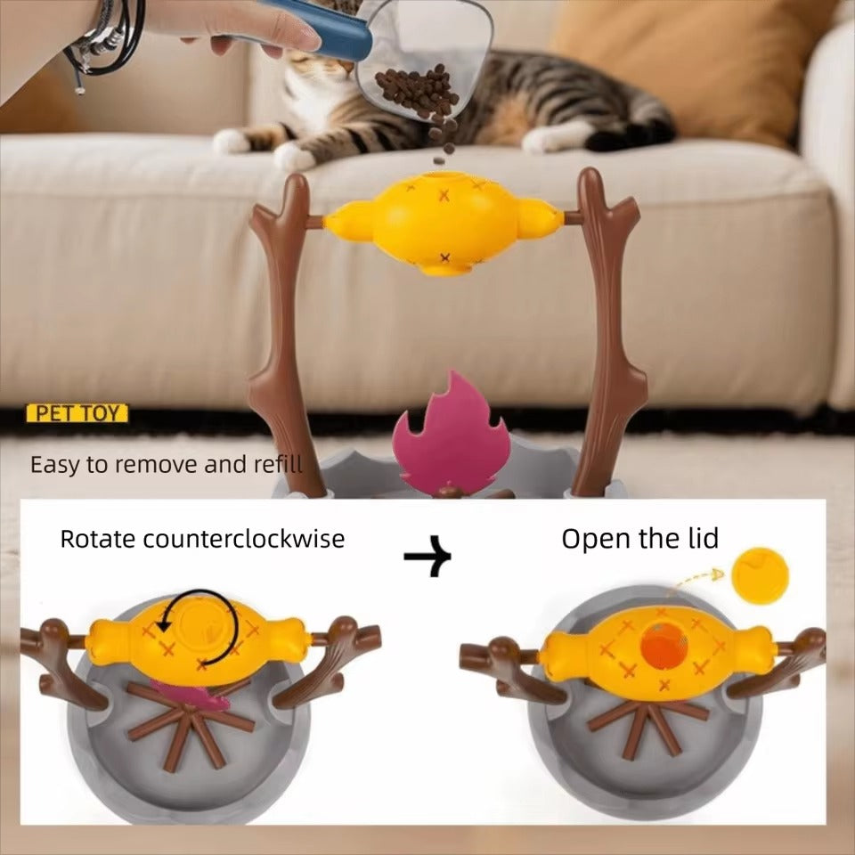 Cat Grilled Chicken Treat-Dispensing Toy