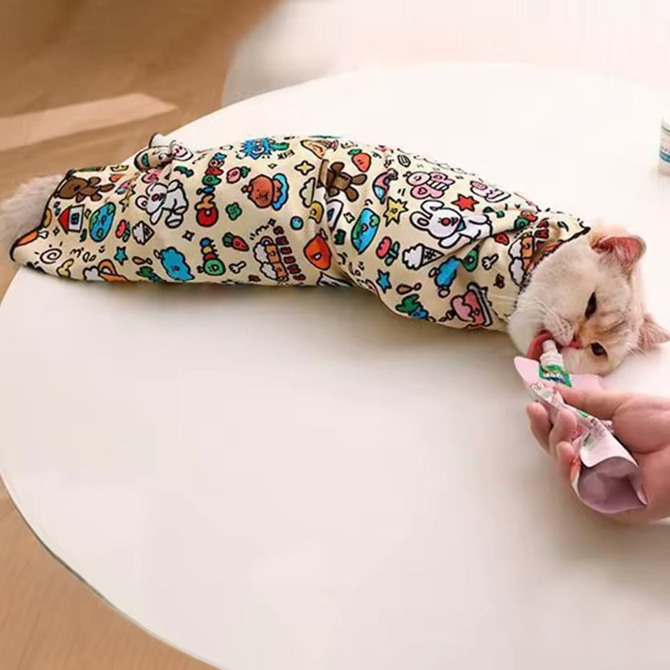 Cat Grooming Swaddle Wrap